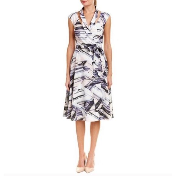 Alton Gray Cutout Halter Wrap Dress Size 2 - Picture 1 of 6